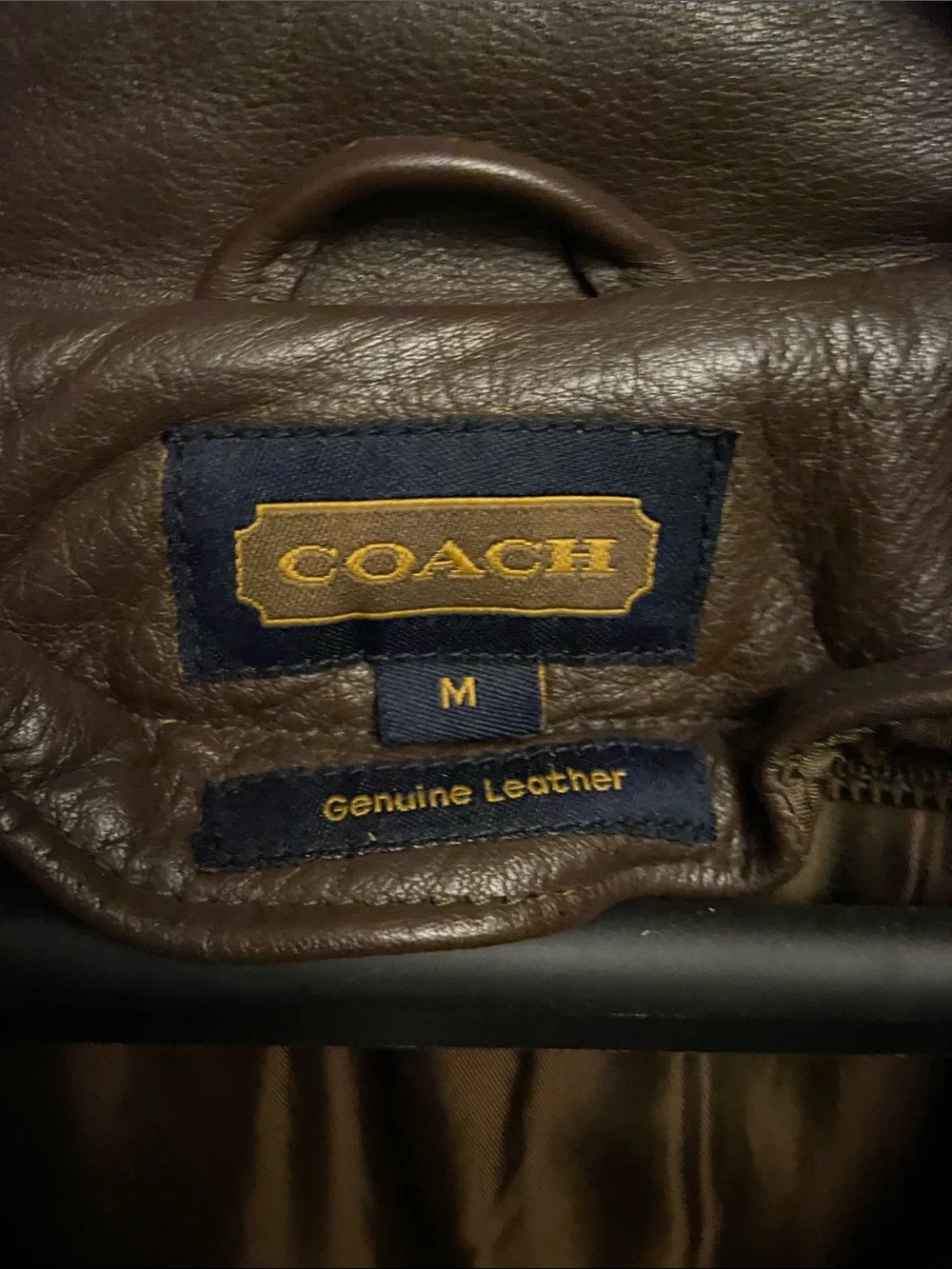 Coach Brown Leather Trench Coat